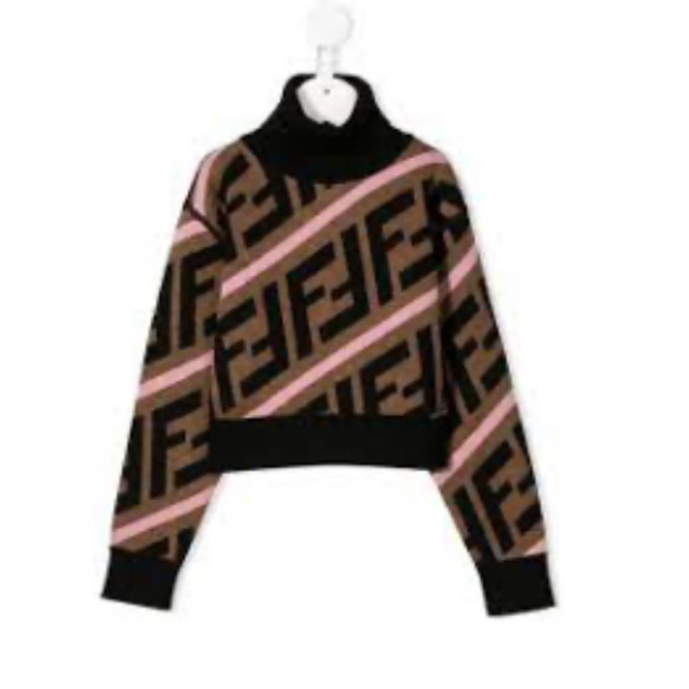 Fendi Girls Wool Logo Sweater